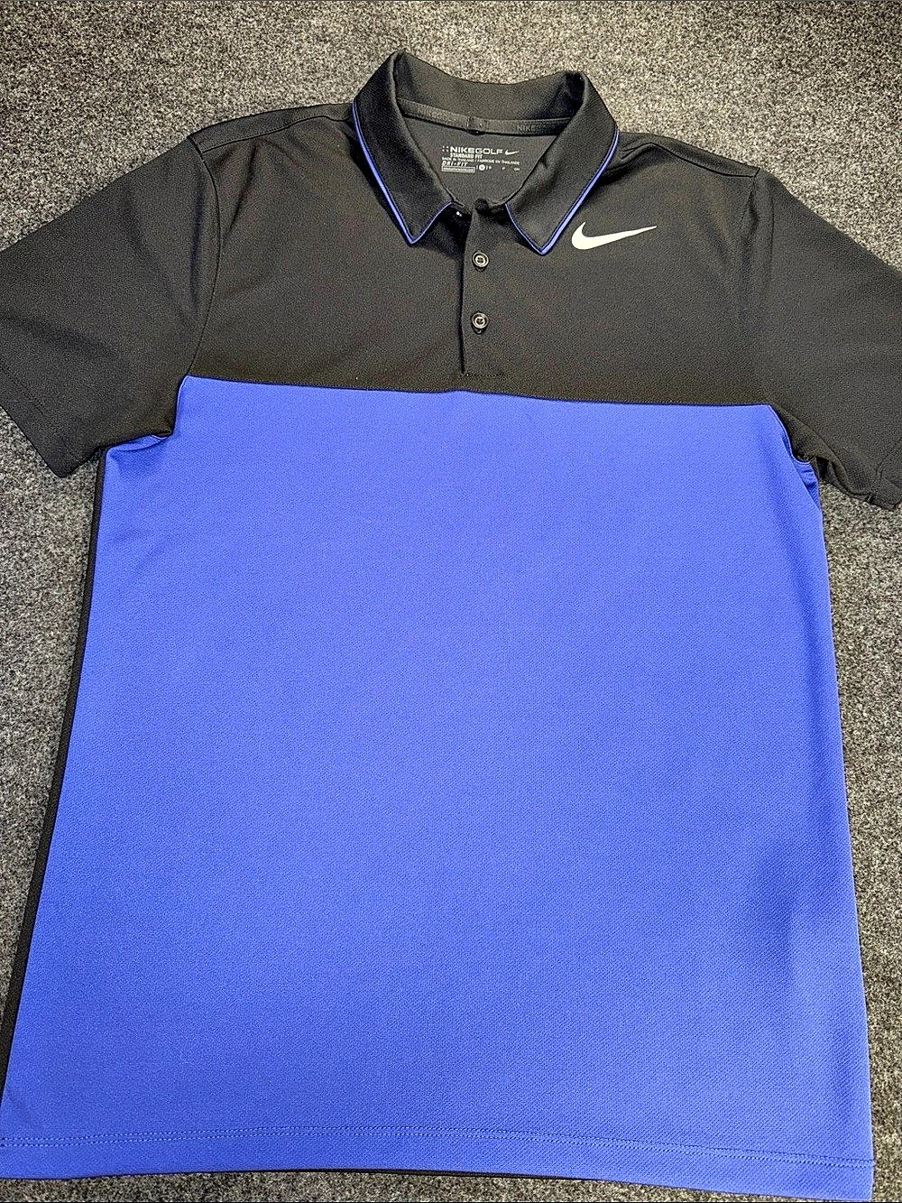 Nike Golf Dri-FIT Small Men’s Colorblock Polo Black & Blue/Purple Breathable